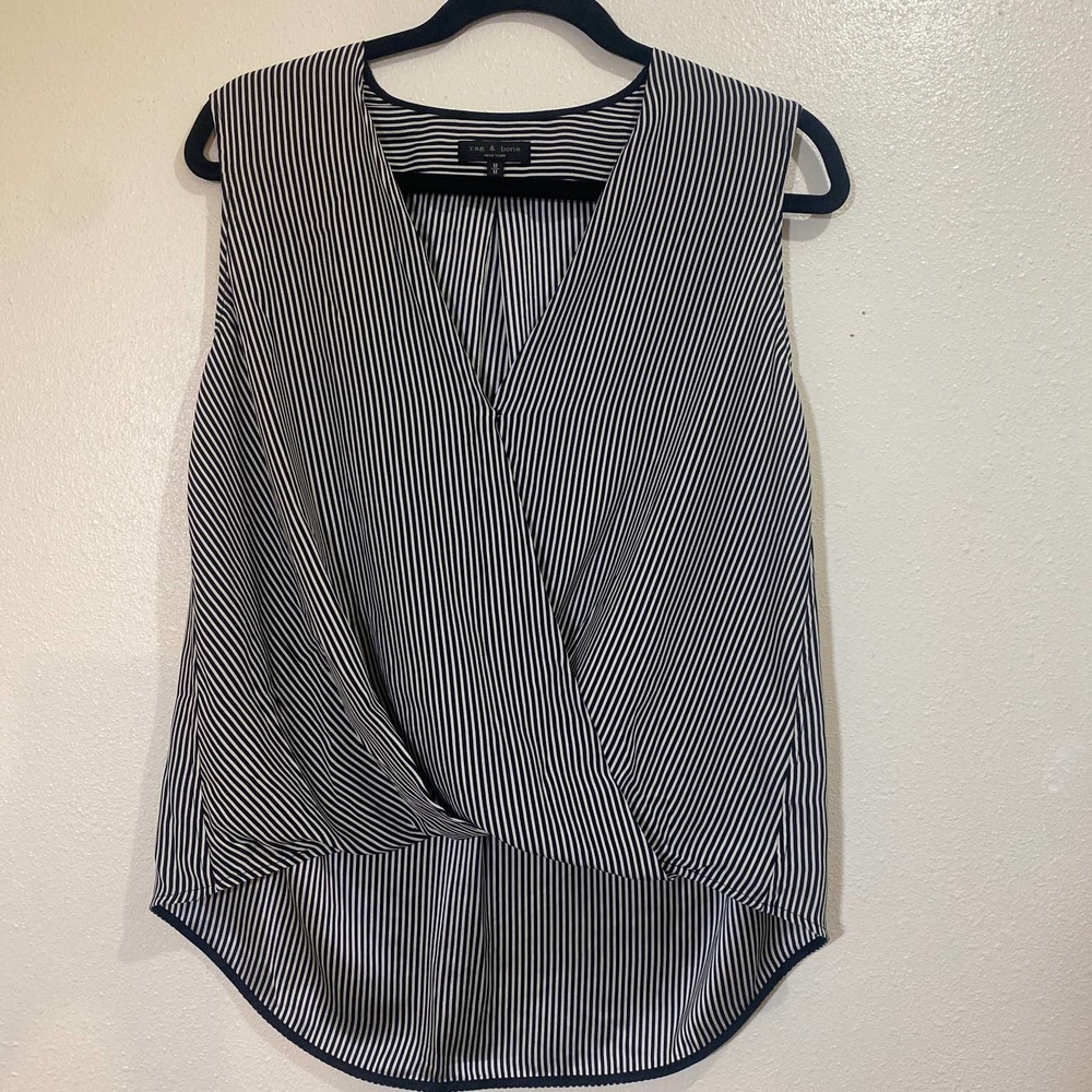 Rag & Bone Sleeveless pinstriped top